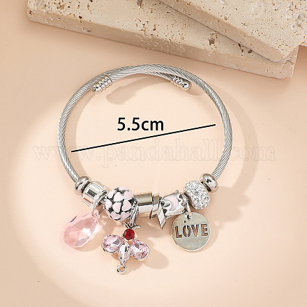 Регулируемые европейские браслеты из нержавеющей стали FS-WGE9400-01-1