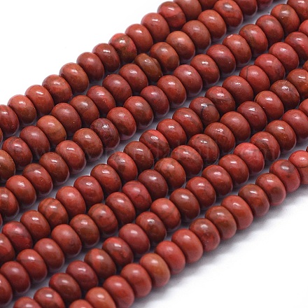 Chapelets de perles en jaspe rouge naturel G-E507-21A-1