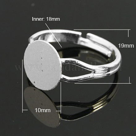 Componentes de anillo de latón&nbsp;KK-C3044-10mm-S-NF-1