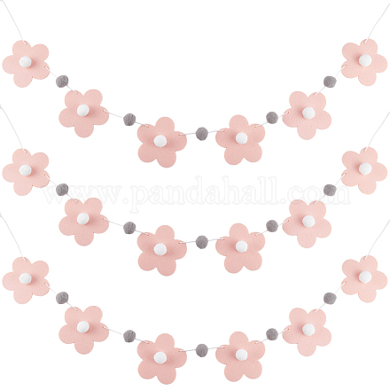 Фетровые цветочные баннеры AJEW-WH20020-107A-1