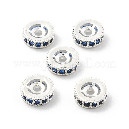 Латунные микро проложить кубического циркония бусы KK-R216-10B-S01-1