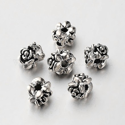 Perles de fleurs en alliage de style tibétain X-TIBEB-O004-54-1