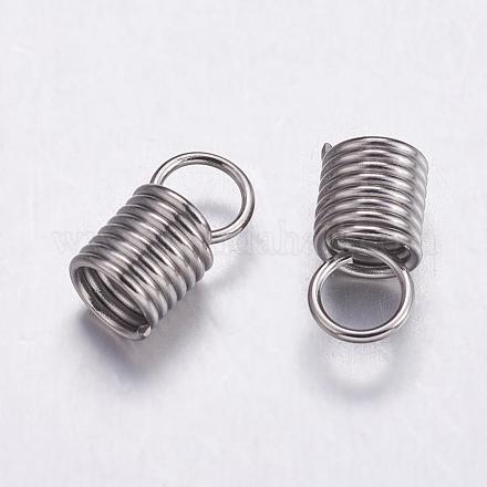 304 Stainless Steel Coil Cord Ends STAS-K146-070-11x5mm-1