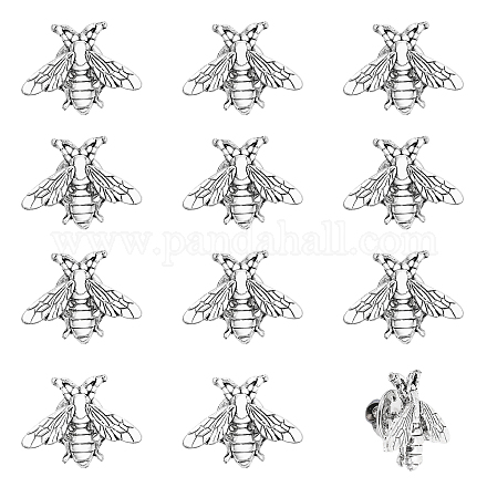 Chgcraft 12pcs alliage abeilles épinglette JEWB-CA0001-36AG-1