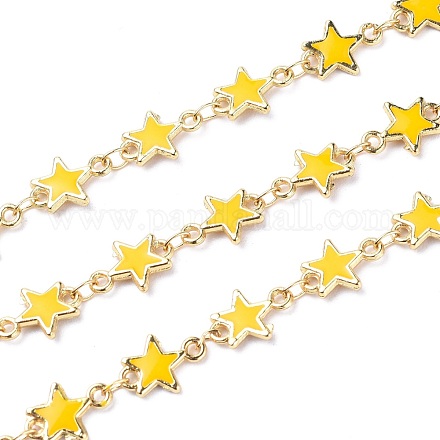 Cadenas de eslabones de estrella de esmalte de aleación hecha a mano ENAM-F138-01E-RS-1
