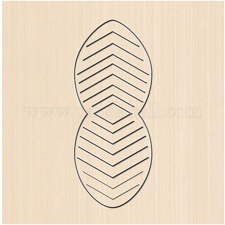 木材切断ダイ  鋼鉄で  DIYスクラップブッキング/フォトアルバム用  装飾的なエンボス印刷紙のカード  幾何学的模様  80x80mm DIY-WH0178-008-1