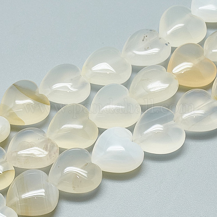 Chapelets de perles en agate blanche naturelle G-R190-20mm-22-1