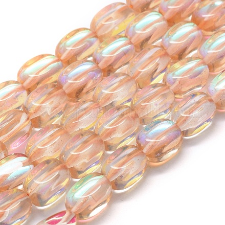 Chapelets de perles en pierre de lune synthétique G-E503-B06-1