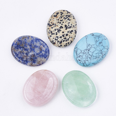 Masajeador de piedras preciosas mixtas naturales / sintéticas G-S336-64-1