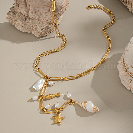 Модные ожерелья с подвеской в виде морской звезды и морской звезды из нержавеющей стали 304 KI2842-1