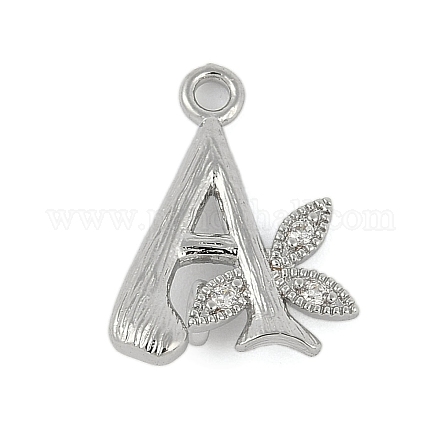 Латунные хрустальные стразы буквы звенья соединительные подвески KK-S395-06P-A-1