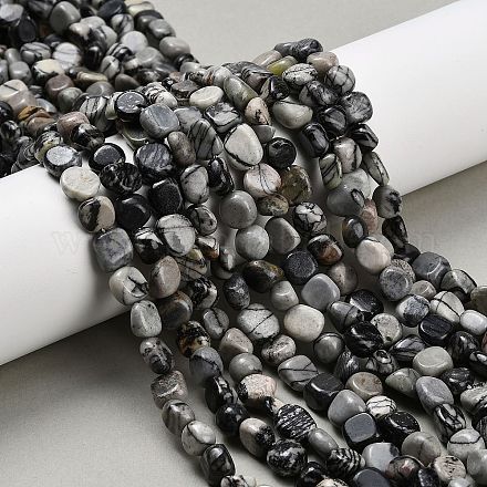 Натуральные нити из бисера пикассо G-K398-A01-01-1