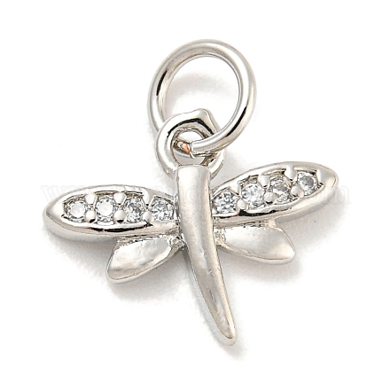 Покрытие стойки латунь микропаве прозрачные подвески из кубического циркония KK-B093-10A-P-1