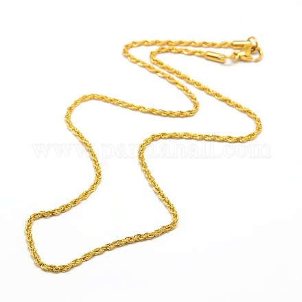 Modische 304 Edelstahl Seil Kette Halskette Herstellung X-STAS-A028-N050G-1