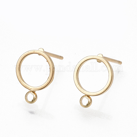 Brass Stud Earring Findings KK-S348-358-1