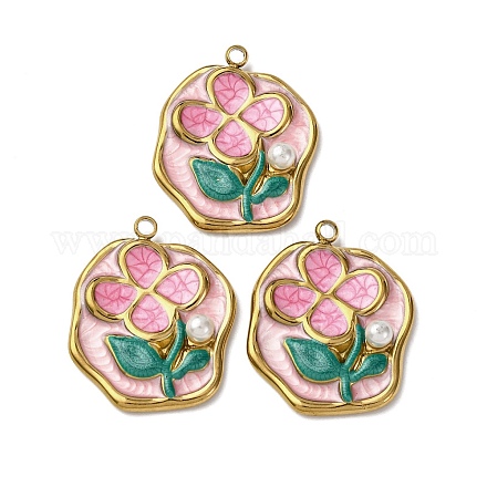 Подвески из нержавеющей стали 304 с эмалью STAS-P406-26A-G-1