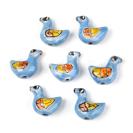 Фарфоровые бусины ручной работы PORC-T133-08-1