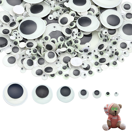 UPINS Wiggle Googly Eyes Self Adhesive Glow in The Dark Luminous 300Pcs  Craft Sticker Sparkle Colored Googly Eyes for DIY Decoration （10 15 20 25mm）