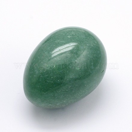 宝石の卵石  不安解消瞑想イースター装飾用のポケットパームストーン  天然の緑アベンチュリン  48~50x35~38mm G-A137-A02-02-1