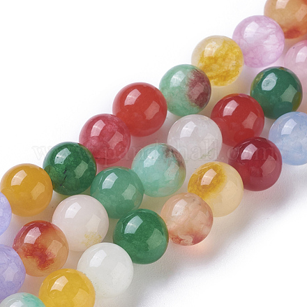 Chapelets de perles de jade naturel LAMP-L509-001B-1