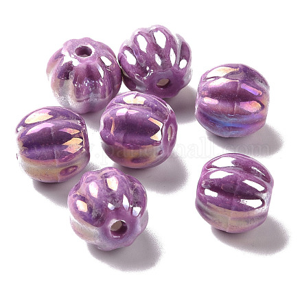Perles de porcelaine perlées manuelles PORC-G010-01C-1