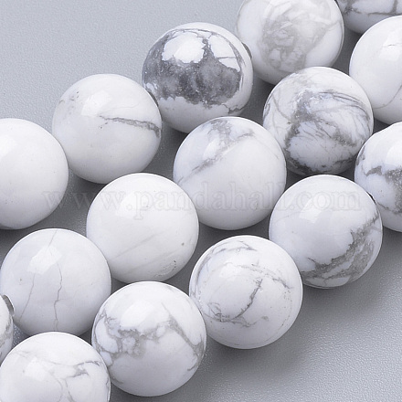 Natürliche Howlith Perlen Stränge X-G-S259-47-10mm-1