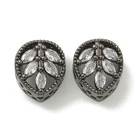 Стойки обшивки латунь микро проложить кубического циркония бусы KK-A220-12B-1