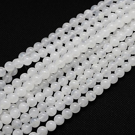 Natürlichen weißen Mondstein Perlen Stränge G-G559-8mm-1