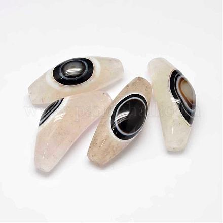 Dyed Triangle Natural Agate Beads G-K095-M02-1