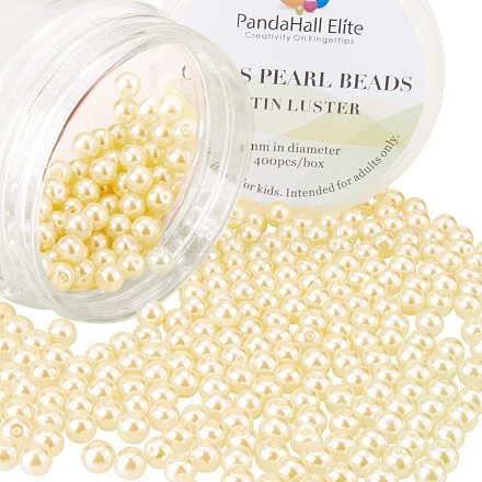 1 scatola di perle di vetro satinato lucido da 6 mm HY-PH0001-6mm-012-1