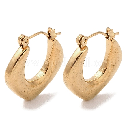 Серьги-полукольца из нержавеющей стали ромб 201 для женщин EJEW-G385-31G-1