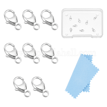 8 шт. 925 серебряные застежки-когти-омары STER-UN0001-66-1