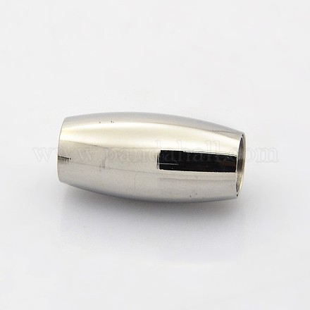 Barrel 304 Stainless Steel Magnetic Clasps STAS-N041-18-1