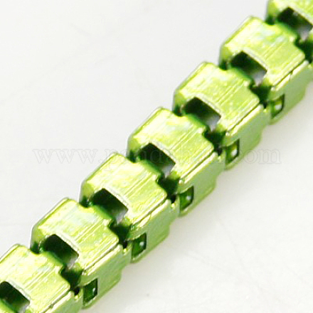 鉄ベネチアンチェーン  ベネチアンチェーン  緑黄  3x3x3mm CH-D004-3-1