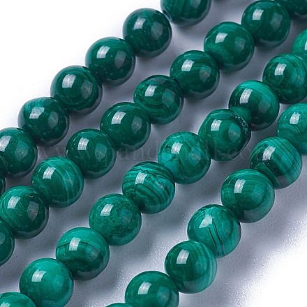 Chapelets de perles en malachite synthétique G-F627-09-A-1