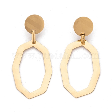 Серьги-гвоздики из нержавеющей стали 304 EJEW-O096-23G-1