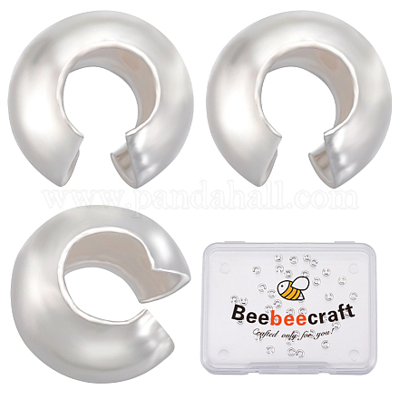 Beebeecraft 925 copri nodo con punte di perline in argento sterling STER-BBC0005-94A-S-1