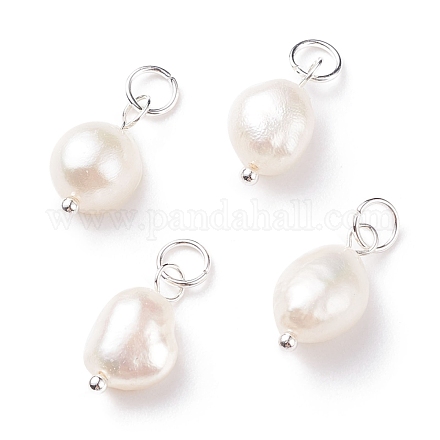 Amuletos de perlas de agua dulce cultivadas naturales de grado b PALLOY-JF01497-03-1