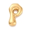 304 Stainless Steel Pendants, Letter Charm, Ion Plating(IP), Real 18K Gold Plated, Letter P, 24x14.5x6mm, Hole: 3.5x2.2mm