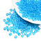 Transparent Acrylic Beads, Faceted, Rondelle, Deep Sky Blue, 4x3.5mm, Hole: 1.5mm, about 14000pcs/500g