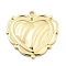 Brass Pendants, Heart, Real 14K Gold Plated, 30x28.5x3.5mm, Hole: 2.2mm