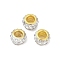 Alloy Rhinestone Clay Pave Beads, Rondelle, WhiteSmoke, 11.5x6.5mm, Hole: 5mm