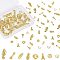 Alloy Cabochons, Epoxy Resin Supplies Filling Accessories, for Resin Jewelry Making, Mixed Shapes, Golden, 120pcs/box