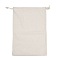 Rectangle Canvas Packing Pouches, Blank Drawstring Bags, Old Lace, 31.5x22x0.3cm