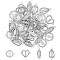 40Pcs 4 Styles Religion Alloy Micro Pave Clear Cubic Zirconia Connector Charms, Virgin Mary Links, Mixed Shapes, Platinum & Silver, 15.5~25x9~22x2mm, Hole: 1.6~2mm, 10pcs/style