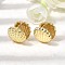 Shell Shape Brass Hoop Earrings, Rack Plating, Lead Free & Cadmium Free, Long-Lasting Plated, Real 18K Gold Plated, 14.5x15x15mm
