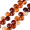Natural Red Agate Beads Strands, Teardrop, Top Drilled, 12~12.5x10~11x5~5.5mm, Hole: 1~1.2mm, about 33pcs/strand, 8.86~10.2''(22.5~25.5cm)