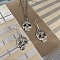 Alloy Pendant Necklace & Dangle Earring, Antique Silver, Skull, 450mm & 20mm