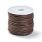 20M Waxed Cotton Cords, Multi-Ply Round Cord, Macrame Artisan String for Jewelry Making, Coconut Brown, 1mm, about 21.87 Yards(20m)/Roll