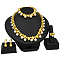Alloy with Plastic Pearl Jewelry Sets, Pendant Necklace & Stud Dangle Earrings & Ring & Bracelets Sets, Golden, Teardrop, 430mm